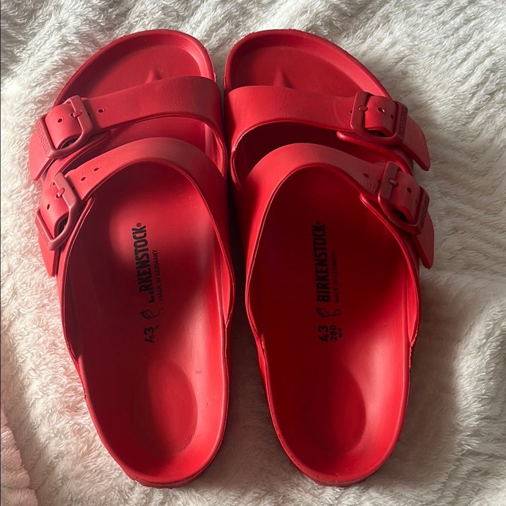 Birkenstock Bold Red Slides